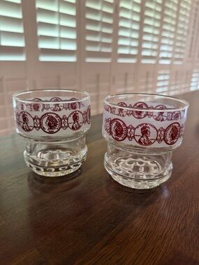 Set of 2 Indian Head Penny Glasses